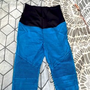 Preggo leggings blue crush moto
